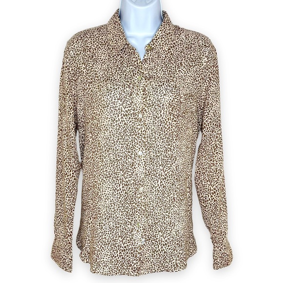 Rails Tops - Rails Charli Animal Print Button-Down Shirt Size M